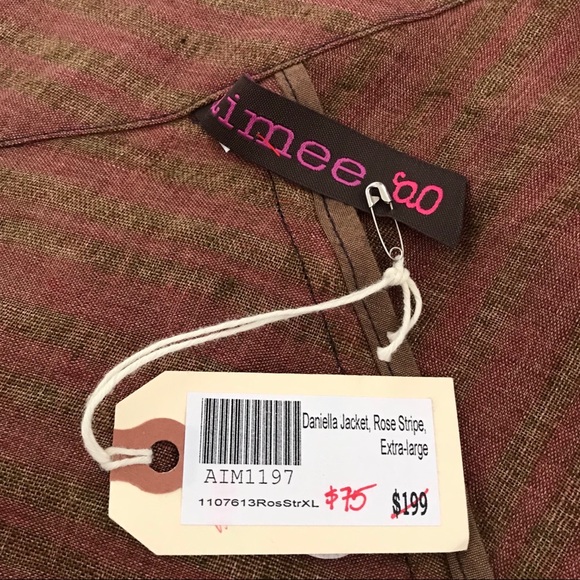 ❤️ SOLD ❤️ NWT AIMEE G DANIELLA LINEN JACKET - Picture 7 of 8